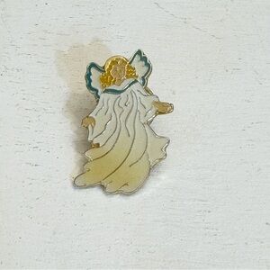 Vintage Bob Siemon Enamel Guardian Angel Lapel Pin